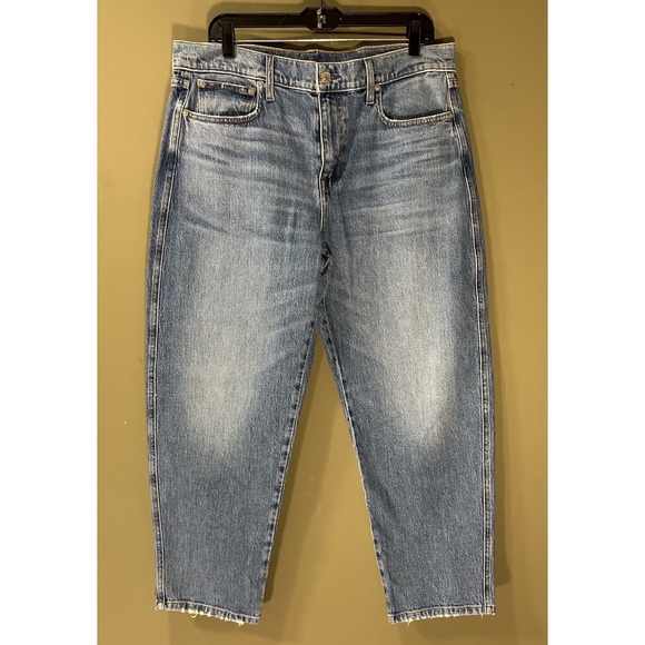 AYR Denim - AYR The Beat Drop Denim Jeans Barrel Leg Organic Women's Sz 32 (36x26) Crop